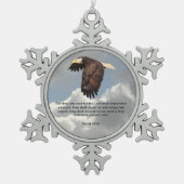 FLÜGEL MÖGEN EAGLES SCHNEEFLOCKEN Zinn-Ornament (Vorderseite)