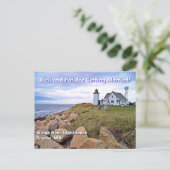 Flügel Neck Leuchtturm, Massachusetts Postkarte (Stehend Vorderseite)