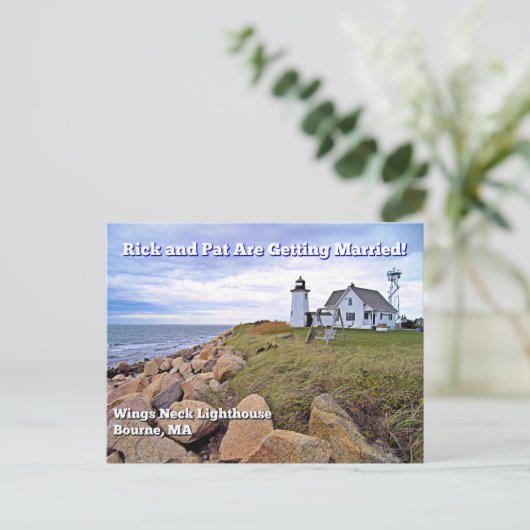 Flügel Neck Leuchtturm, Massachusetts Postkarte (Stehend Vorderseite)