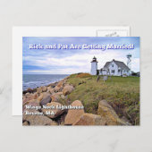 Flügel Neck Leuchtturm, Massachusetts Postkarte (Vorne/Hinten)