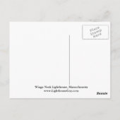 Flügel Neck Leuchtturm, Massachusetts Postkarte (Rückseite)