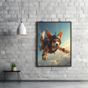 Flügel, Ohren und Schwänze im Flug Poster