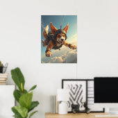 Flügel, Ohren und Schwänze im Flug Poster (Heimbüro)