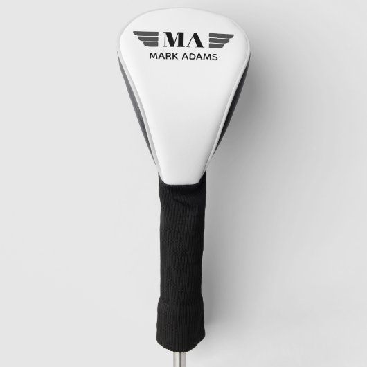 Flügel Personalisiert Monogramm Golf Headcover (Vorderseite)