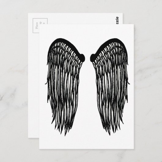 Flügel Postkarte (Vorne/Hinten)