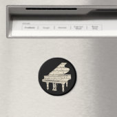 Flügel und Noten Magnet (In Situ (Geschirrspüler))