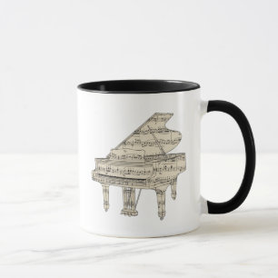 Flügel und Noten Tasse