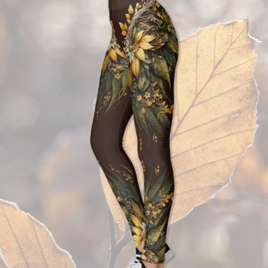 Flügel und Sonnenblumen Leggings