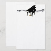 Flügel und Tastatur Briefpapier (Vorne/Hinten)