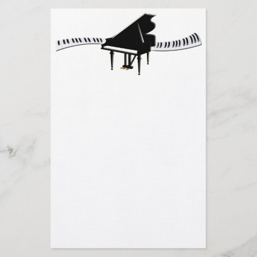Flügel und Tastatur Briefpapier (Vorderseite)