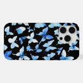 Flügel von Blau: Graceful Butterfly Design" iPhone Hülle (Rückseite (Horizontal))