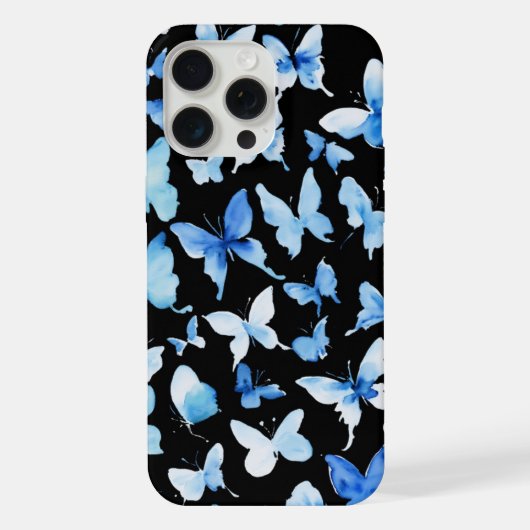 Flügel von Blau: Graceful Butterfly Design" iPhone Hülle (Rückseite)