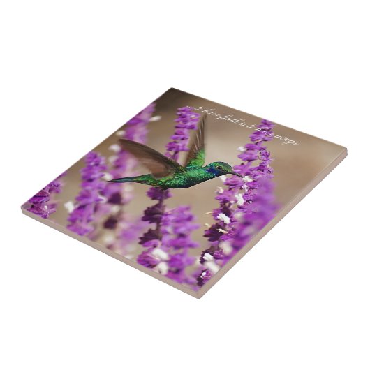 Flügel von Glauben-Funkeln Violett-Ohren Kolibri Fliese (Seite)