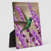 Flügel von Glauben-Funkeln Violett-Ohren Kolibri Fotoplatte (Seite)