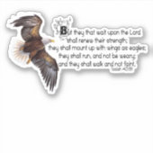 Flügel wie Adler Aufkleber (Vorderseite)