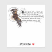 Flügel wie Adler Aufkleber (Blatt)