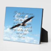 Flügel wie Adler, Isaiah 40:31 Christliche Bibel Fotoplatte (Seite)