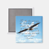 Flügel wie Adler, Isaiah 40:31 Christliche Bibel Magnet (Vorderseite/Rückseite)