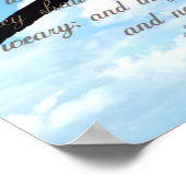 Flügel wie Adler, Isaiah 40:31 Christliche Bibel Poster (Ecke)