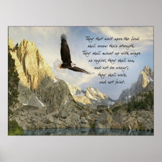 Flügel wie Adler Isaiah 40:31 Poster