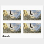 Flügel wie Adler Isaiah 4o:31 Rechteckiger Aufkleber (Blatt)