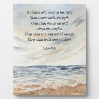Flügel wie Eagles Isaiah Bible Verse Desk Art 8x10 Fotoplatte