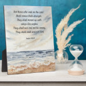 Flügel wie Eagles Isaiah Bible Verse Desk Art 8x10 Fotoplatte (Seite)