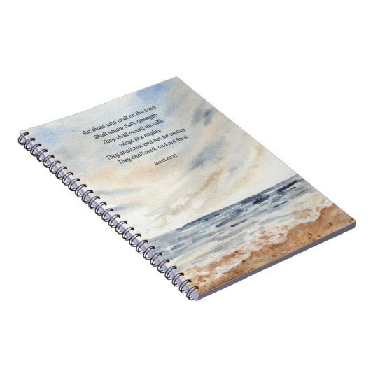 Flügel wie Eagles Isaiah Bible Verse Notebook Notizblock (Rechte Seite)