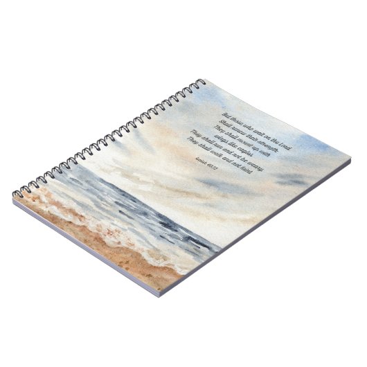 Flügel wie Eagles Isaiah Bible Verse Notebook Notizblock (Linke Seite)