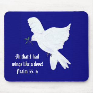 Flügel wie ein Taube-Bibel Zitat Mousepad