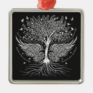 Flügel, zum der Weihnachtsbaum-Verzierung zu Silbernes Ornament