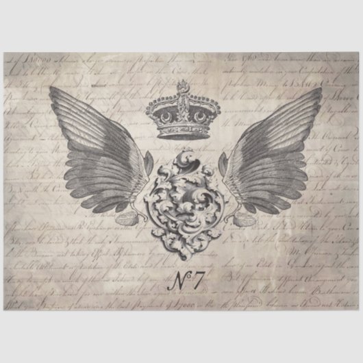 Flügel-Zwirnpapier Seidenpapier (Vorderseite)