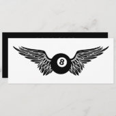 Flügelachtball Einladung (Vorne/Hinten)