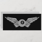 Flügelachtball Einladung (Vorne/Hinten)