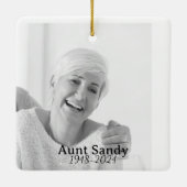 Flügelanggel-Rosa-Foto-Gedenkstätte Keramikornament (Rückseite)