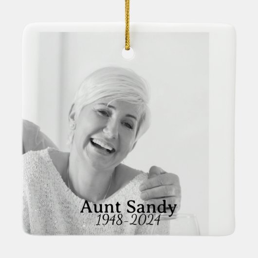 Flügelanggel-Rosa-Foto-Gedenkstätte Keramikornament (Rückseite)