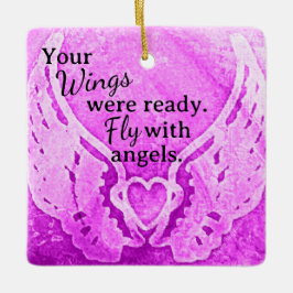 Flügelanggel-Rosa-Foto-Gedenkstätte Keramikornament