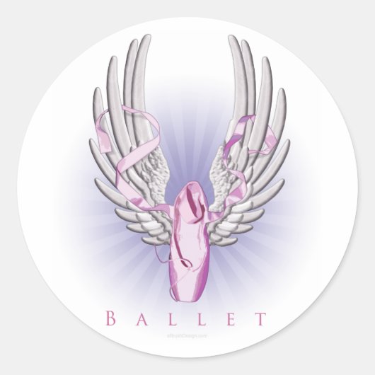 Flügelballett (Tanz) Runder Aufkleber (Vorderseite)