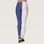 Flügelblaue und rosa vertikale Farbblöcke Leggings (Rückseite)