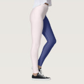 Flügelblaue und rosa vertikale Farbblöcke Leggings (Rechts)