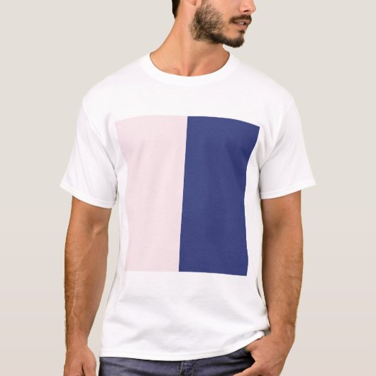Flügelblaue und rosa vertikale Farbblöcke T-Shirt (Vorderseite)