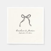 Flügelbogen, handgezeichnete Hochzeit Serviette (Vorderseite)