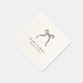 Flügelbogen, handgezeichnete Hochzeit Serviette (Ecke)