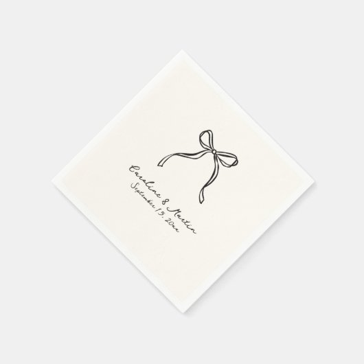 Flügelbogen, handgezeichnete Hochzeit Serviette (Ecke)