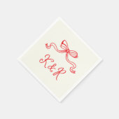 Flügeldrachen mit doppelter Monogramm-Hochzeit Serviette (Ecke)