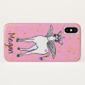 Flügeldrachen mit goldglänzenden Sternen Case-Mate iPhone Hülle (Rückseite (Horizontal))