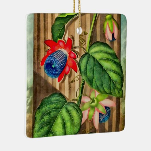 Flügeldrachen-Passion-Blume-Tempel der Flora - Wei Keramikornament (Rechts)