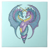 Flügeldrachen-Seepferde Fliese (Vorderseite)