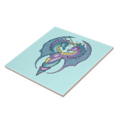 Flügeldrachen-Seepferde Fliese (Seite)