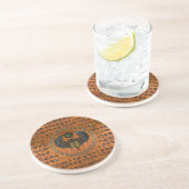 Flügeldrachen /W Gems & ägyptische Hieroglyphen Getränkeuntersetzer (Seite)